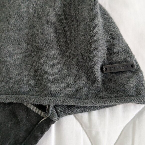 Prana Top Women's Medium Charcoal Colorblock Natalia Sweater Plaid Long Sleeve - Picture 6 of 13